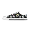 Skull Print Design LKS3013 Women's White Low Top Shoes