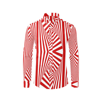 Vortex Print Design LKS304 Men's Long Sleeve Dress Shirt