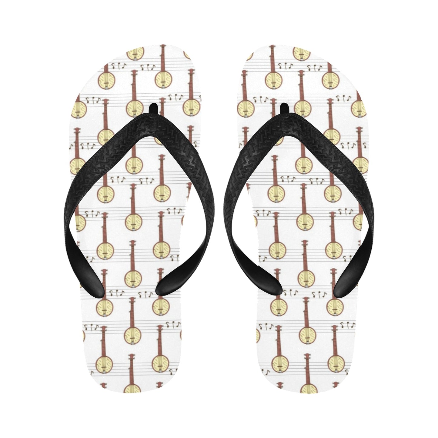 Banjo Print Design LKS402 Flip Flops