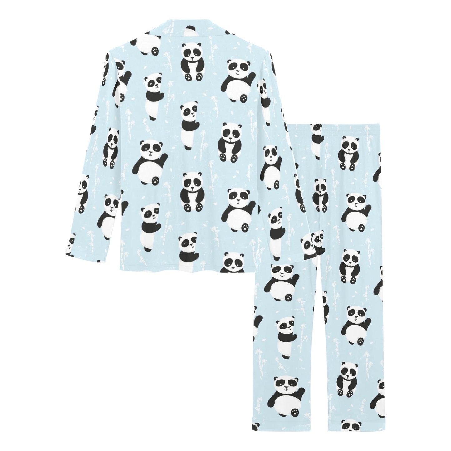 Panda Pattern Print Design A01 Women's Long Pajama Set