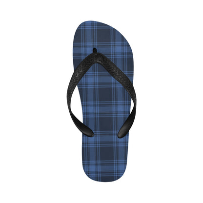 Tartan Blue Print Design LKS304 Flip Flops