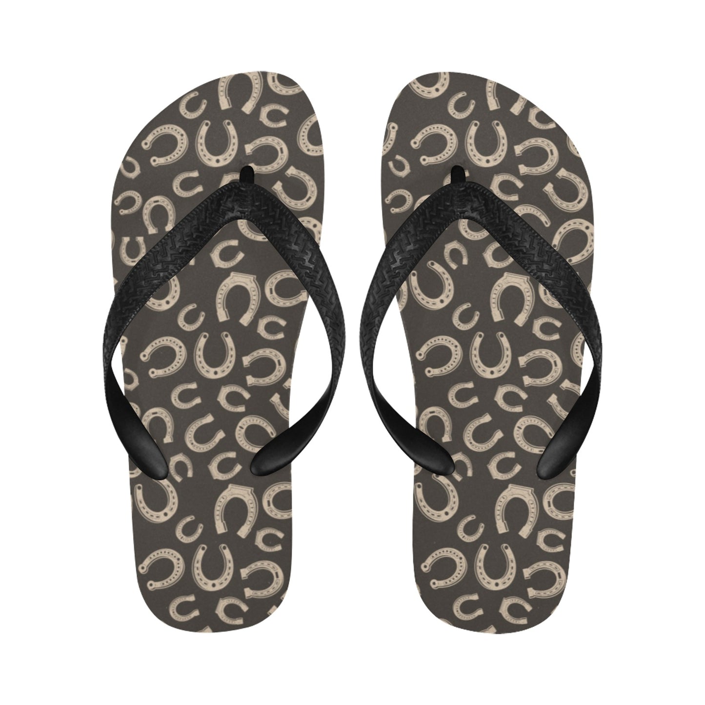 Horseshoe Print Design LKS303 Flip Flops