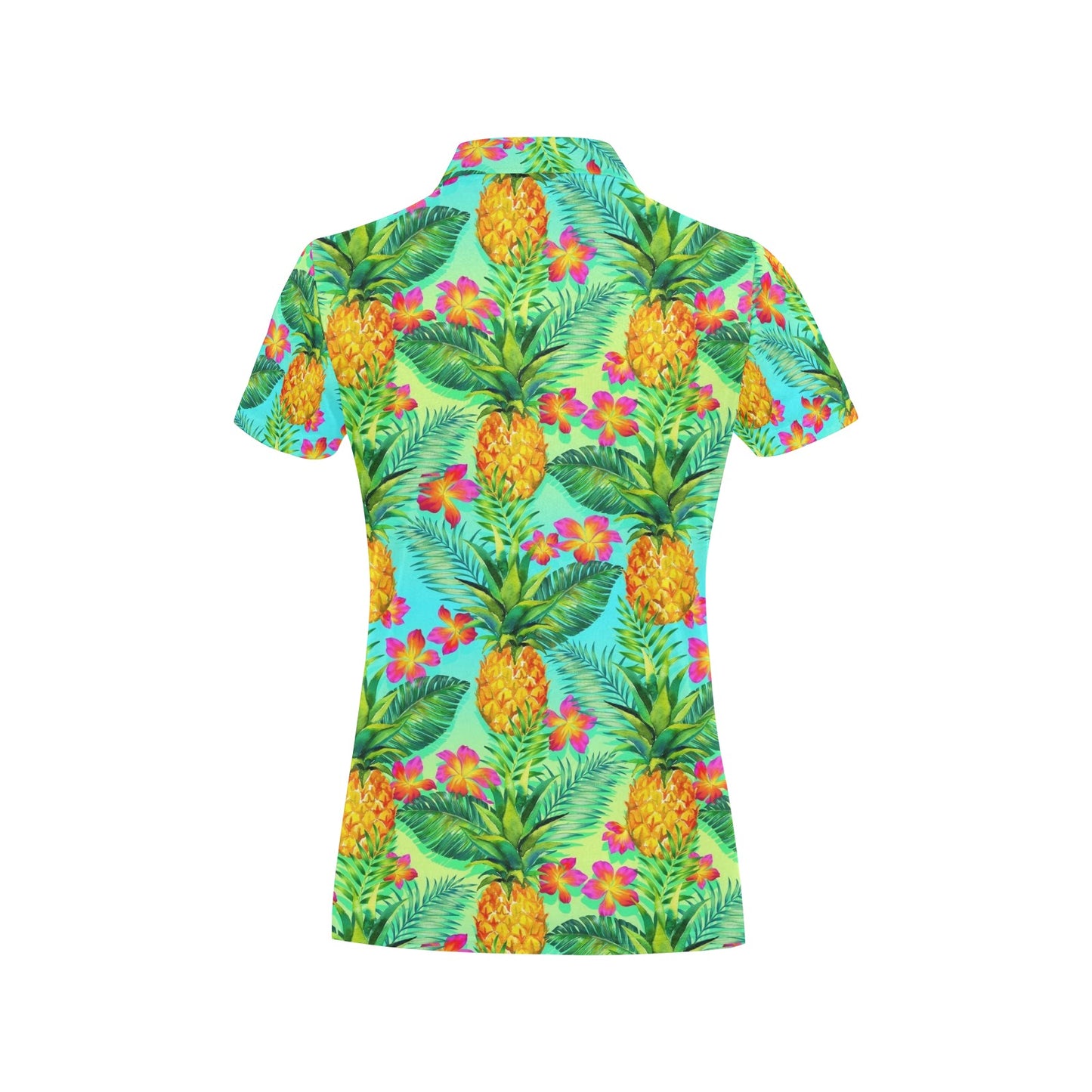 Pineapple Pattern Print Design PP010 Women's Polo Shirt
