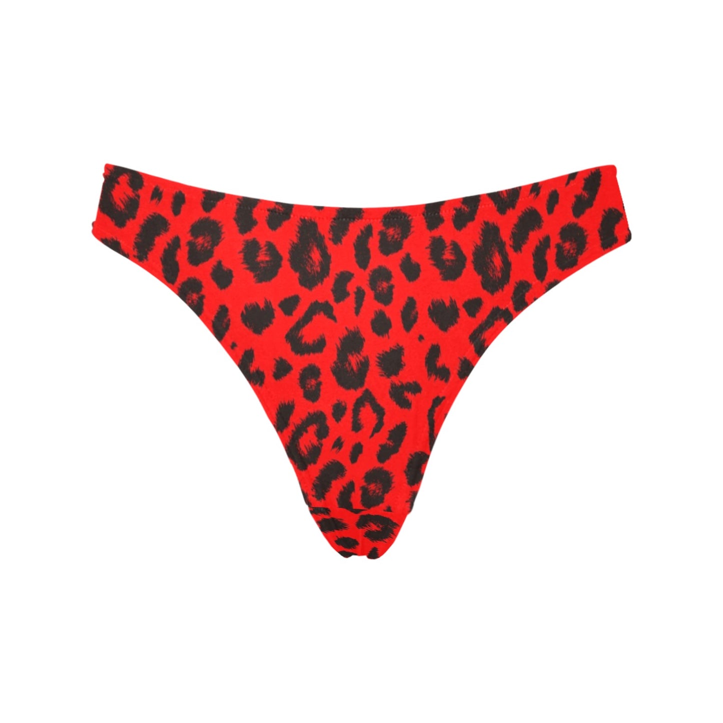 Leopard Red Skin Print Women's Thongs