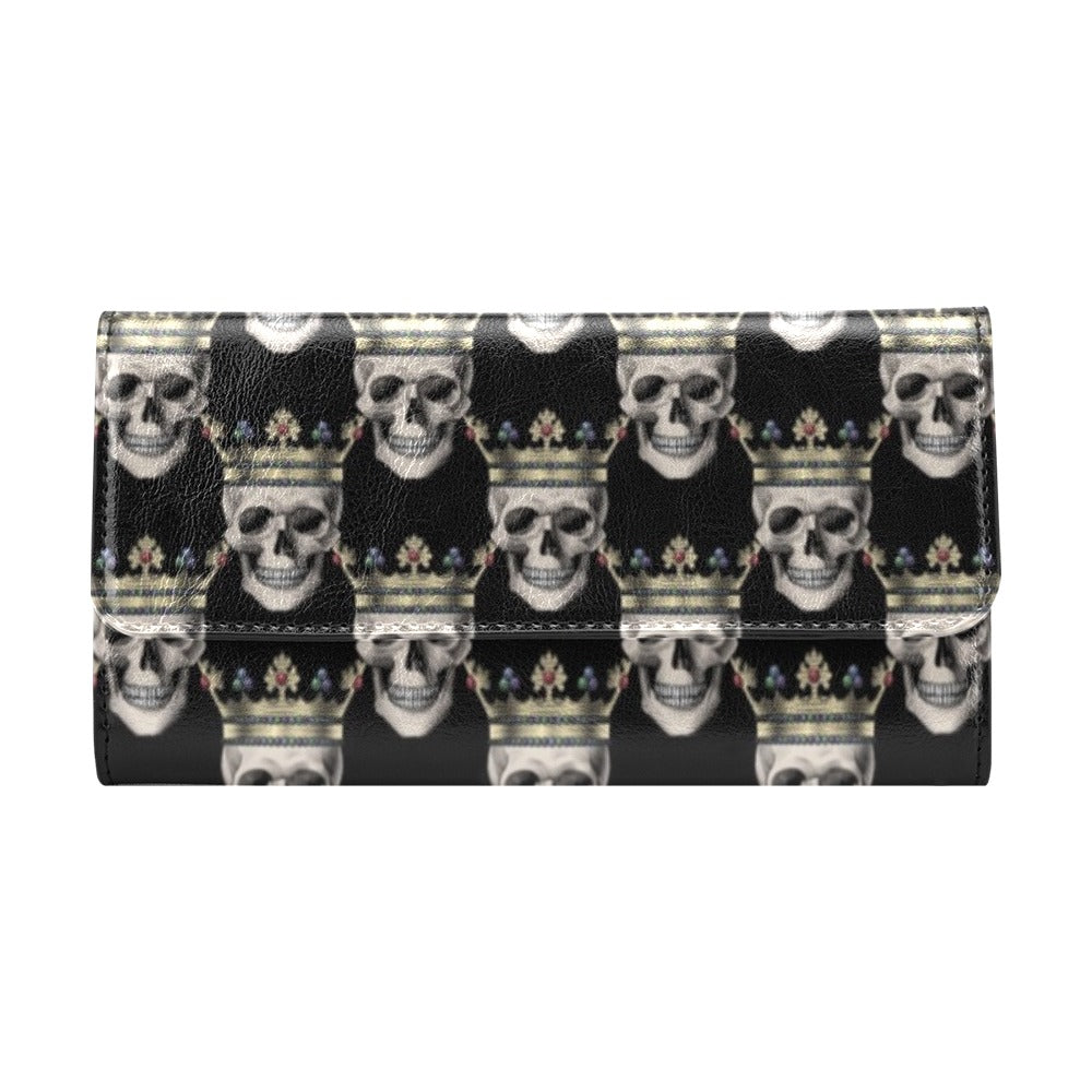 Skull King Print Design LKS3010 Women's Trifold Wallet