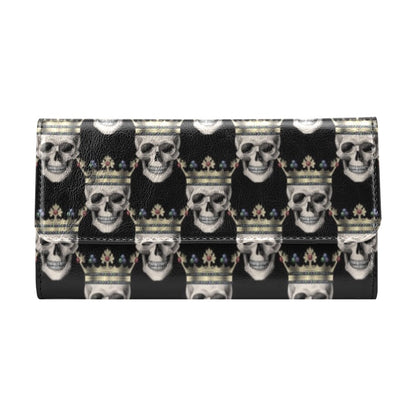 Skull King Print Design LKS3010 Women's Trifold Wallet