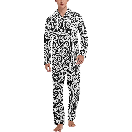 Polynesian Traditional Tribal Men's Long Pajama Set