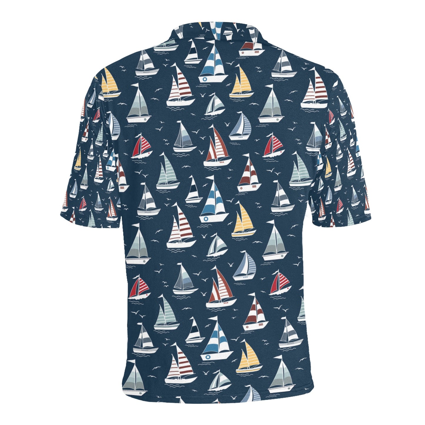 Sailboat Print Design LKS306 Men Polo Shirt
