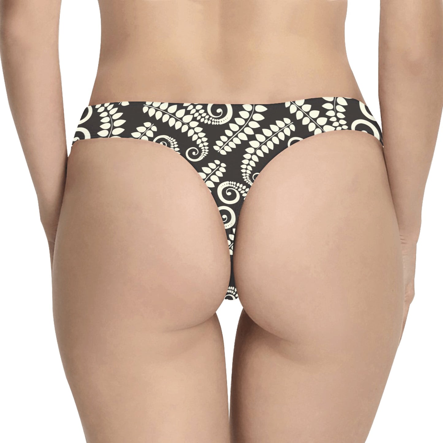 Fern Leave Print Pattern Women's Thongs