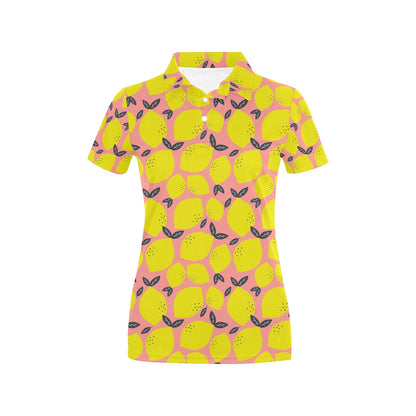 Lemon Pattern Print Design LM03 Women's Polo Shirt