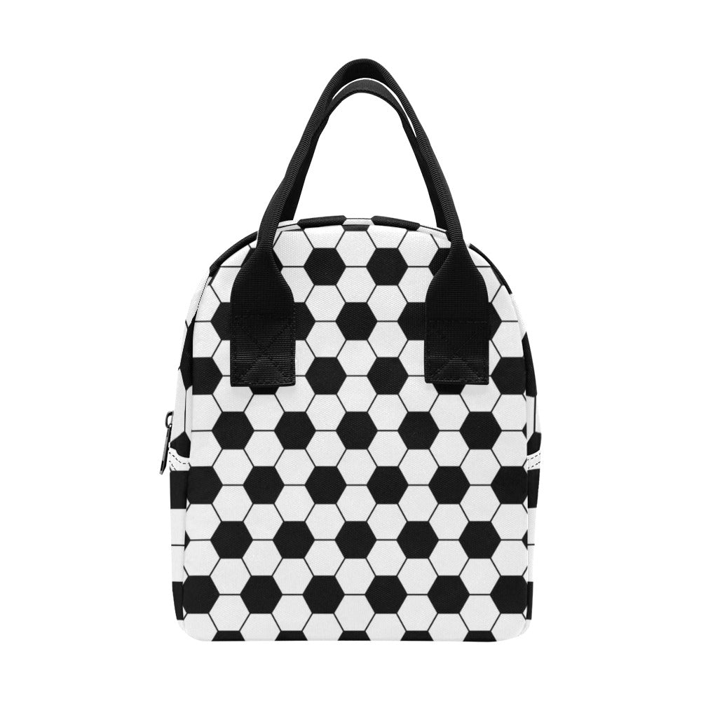 Soccer Ball Texture Print Design LKS303 Insulated Lunch Bag