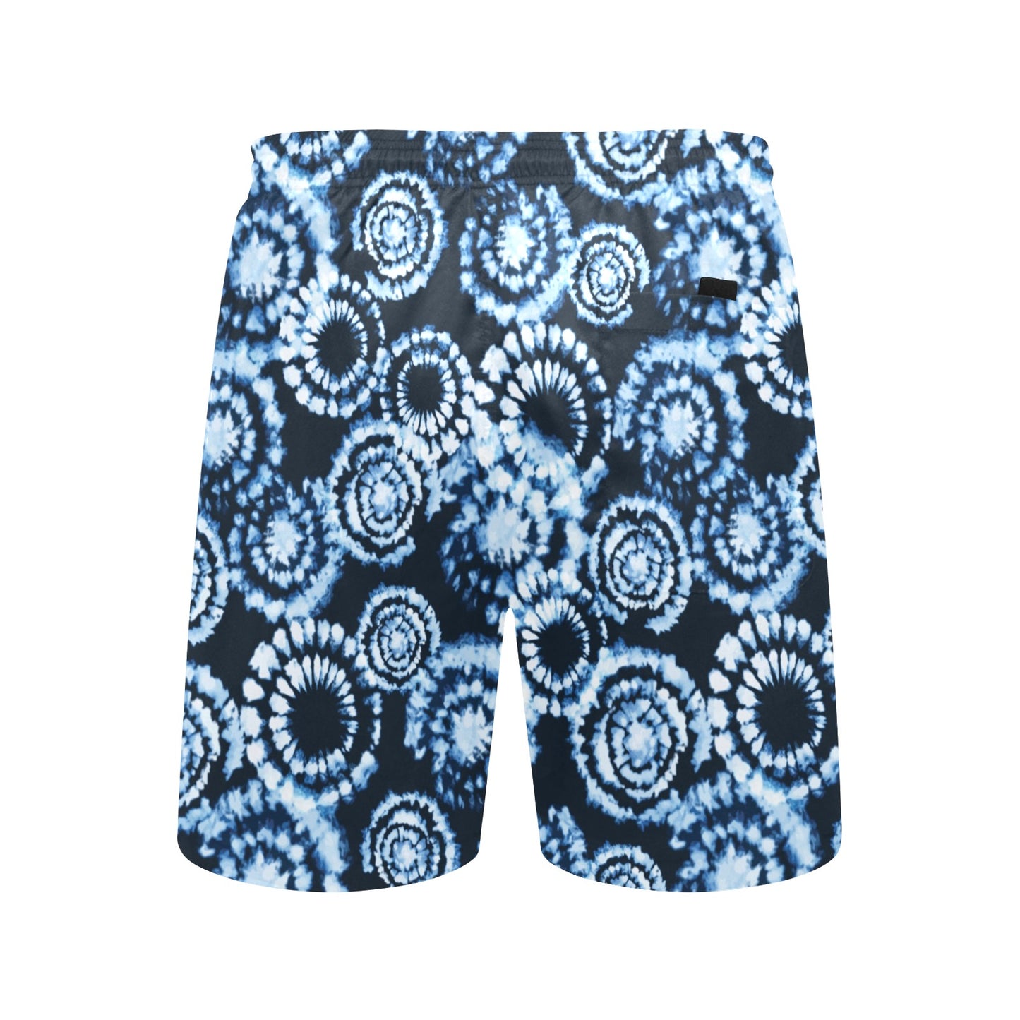 Tie Dye Dark Blue Print Design LKS306 Men's Swim Trunks Beach Shorts