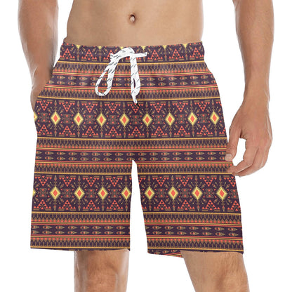 Southwest Ethnic Design Themed Print Men's Swim Trunks Beach Shorts