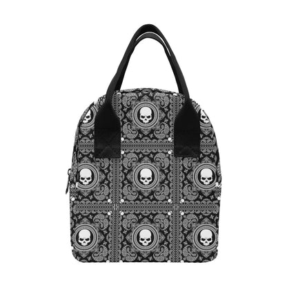 Bandana Skull Print Design LKS303 Insulated Lunch Bag