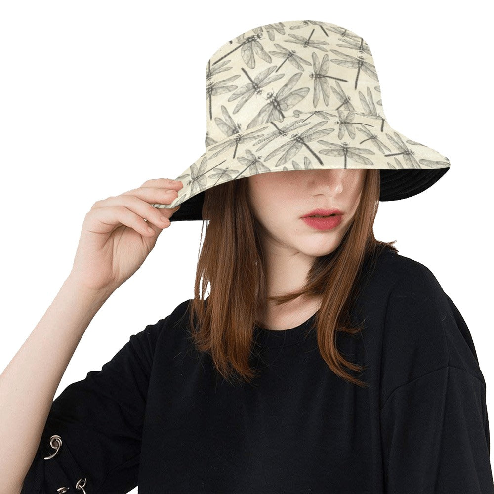 Dragonfly Print Design LKS402 Unisex Bucket Hat