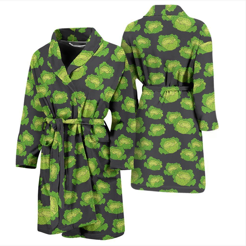 Cabbage Pattern Print Design 01 Men Bathrobe-JORJUNE.COM