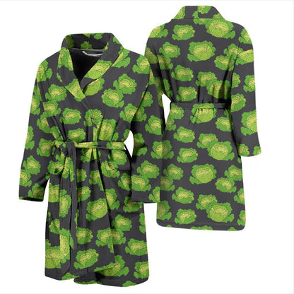 Cabbage Pattern Print Design 01 Men Bathrobe-JORJUNE.COM