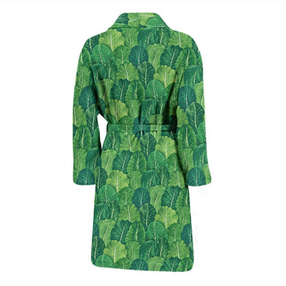 Cabbage Pattern Print Design 02 Men Bathrobe-JORJUNE.COM