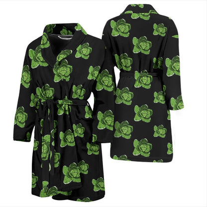 Cabbage Pattern Print Design 03 Men Bathrobe-JORJUNE.COM