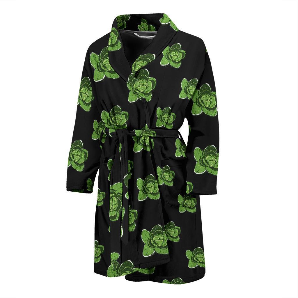Cabbage Pattern Print Design 03 Men Bathrobe-JORJUNE.COM