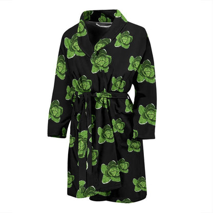 Cabbage Pattern Print Design 03 Men Bathrobe-JORJUNE.COM
