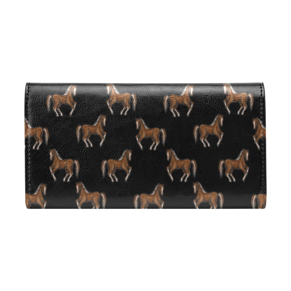 Horse Print Design LKS3010 Women's Trifold Wallet