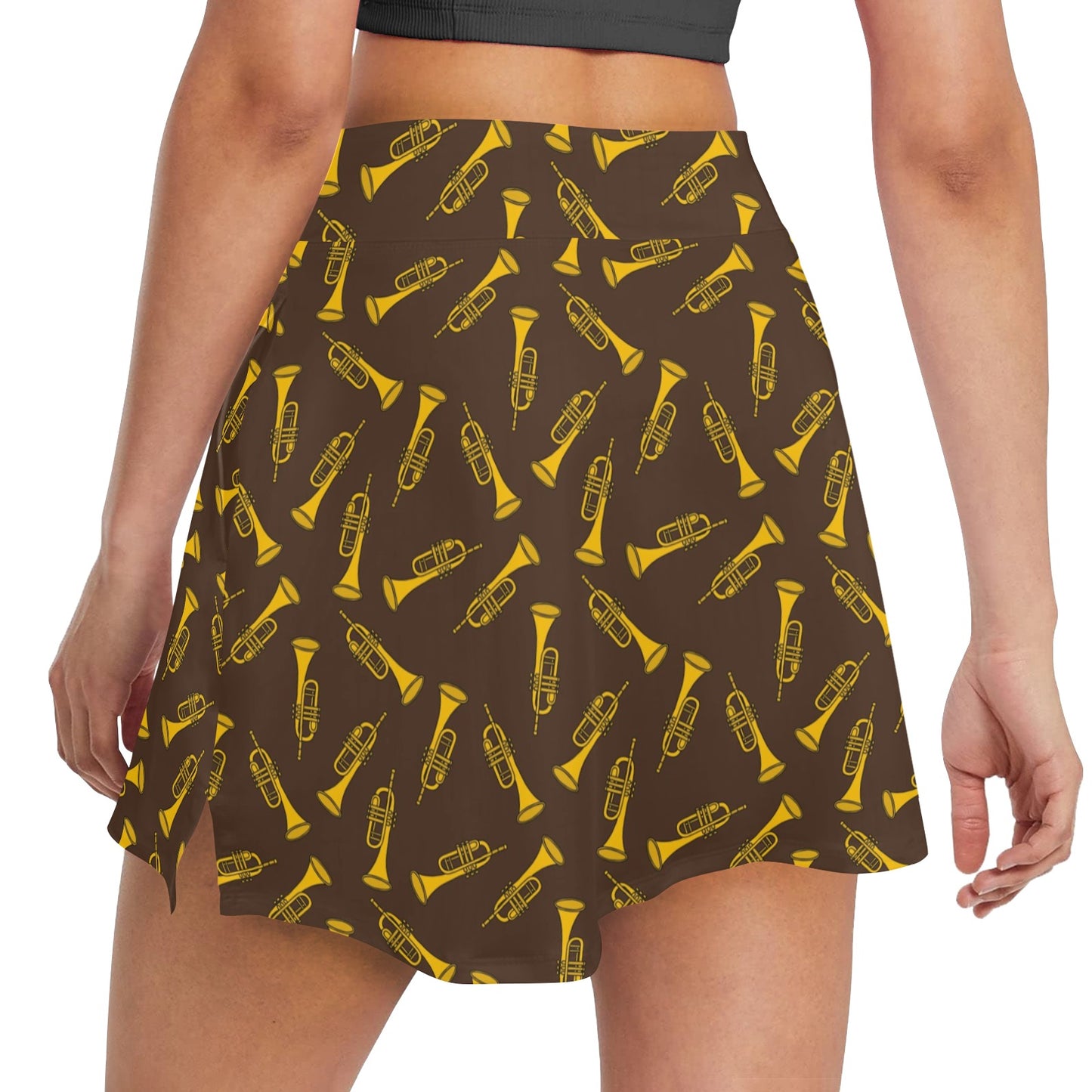 Trumpet Pattern Design Print 17" Golf & Pickleball Skort with Pockets