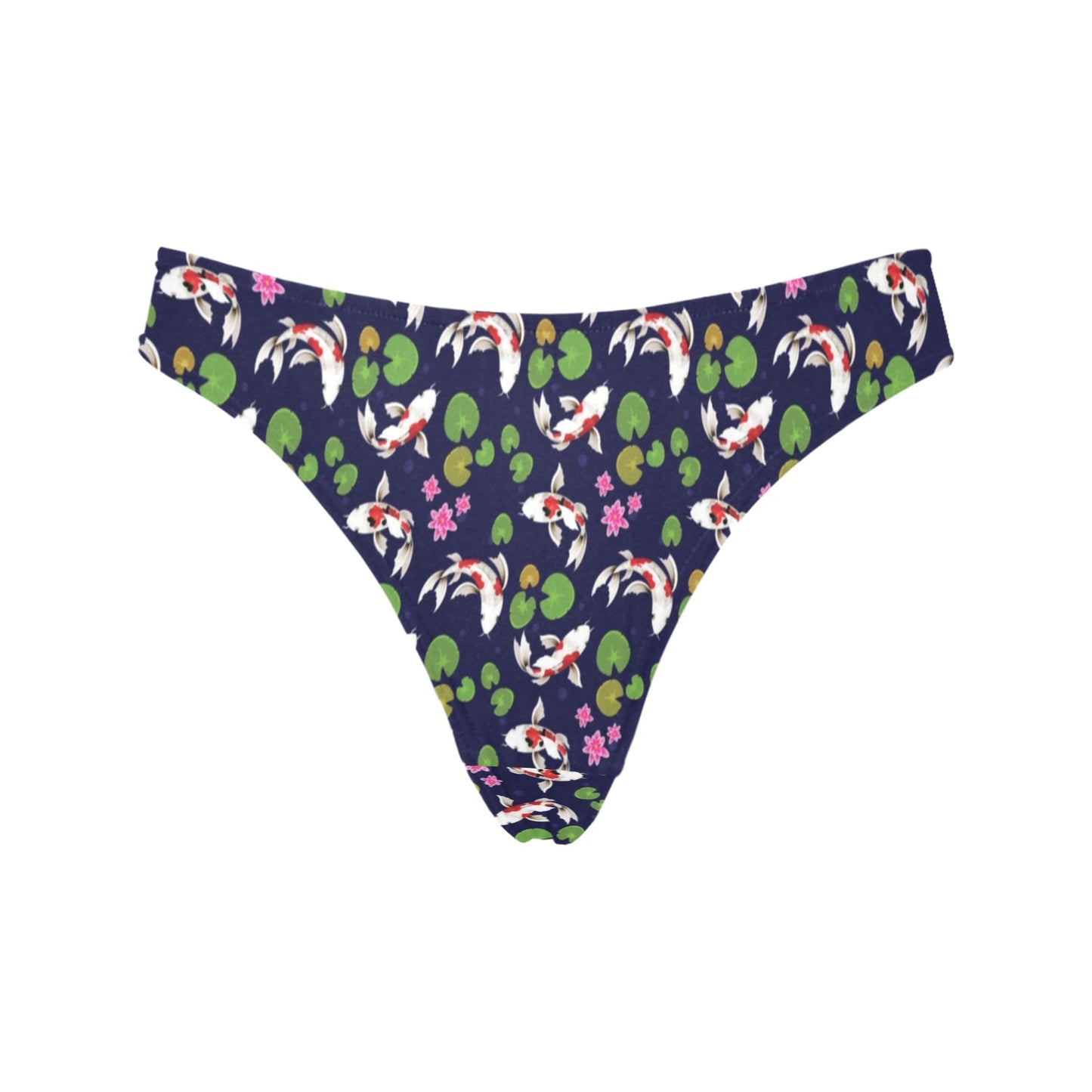 Koi Carp Pattern Design Themed Print Women's Thongs