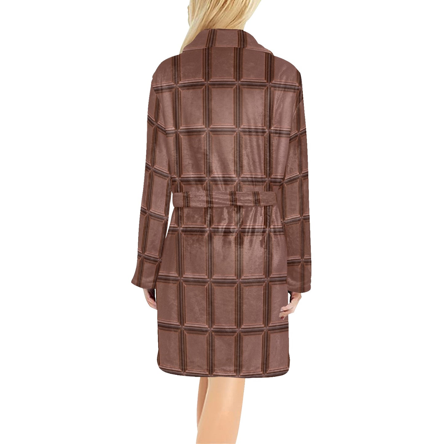 Chocolate Pattern Print Design 03 Women's Fleece Robe