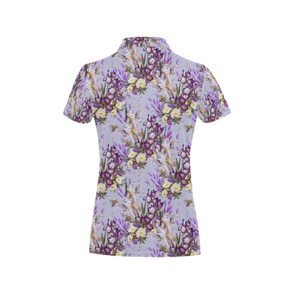 Iris Pattern Print Design IR07 Women's Polo Shirt