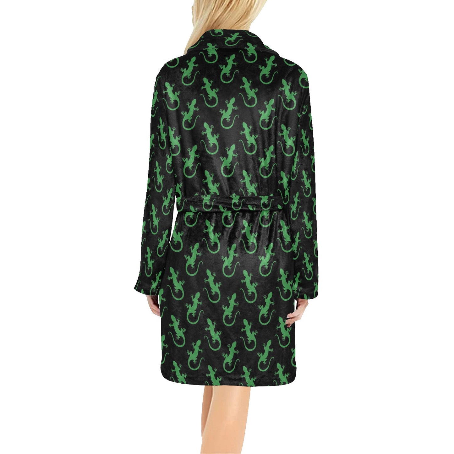 lizard Print Design LKS401 Women's Fleece Robe