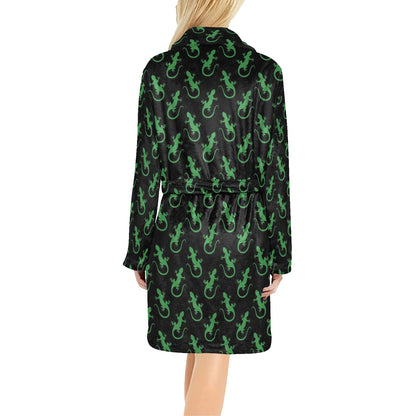 lizard Print Design LKS401 Women's Fleece Robe