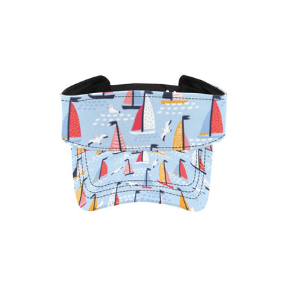 Sailboat Print Design LKS304 Unisex Sun Visor