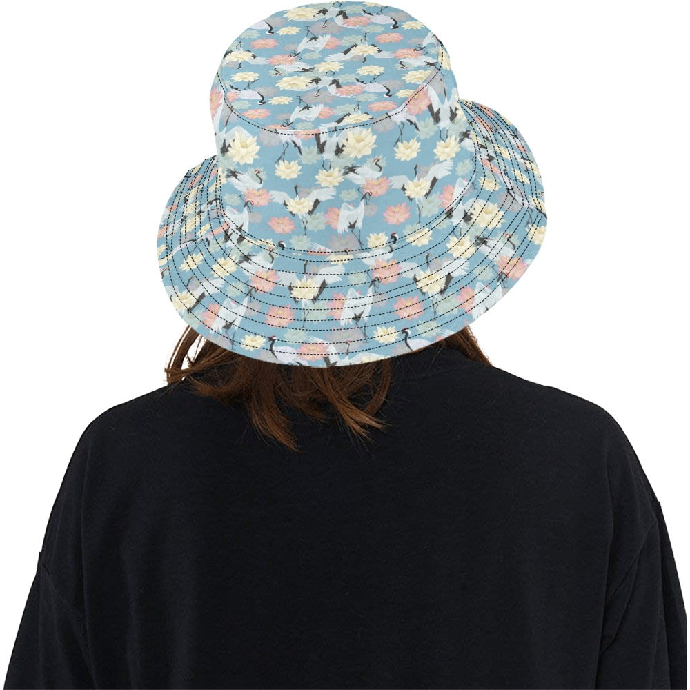 Water Lily Print Design LKS304 Unisex Bucket Hat