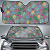Cactus Colorful Print Pattern Car Sun Shade For Windshield