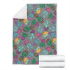 Cactus Colorful Print Pattern Fleece Blanket