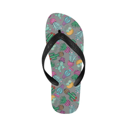 Cactus Colorful Print Pattern Flip Flops-JTAMIGO.COM