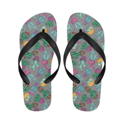Cactus Colorful Print Pattern Flip Flops-JTAMIGO.COM