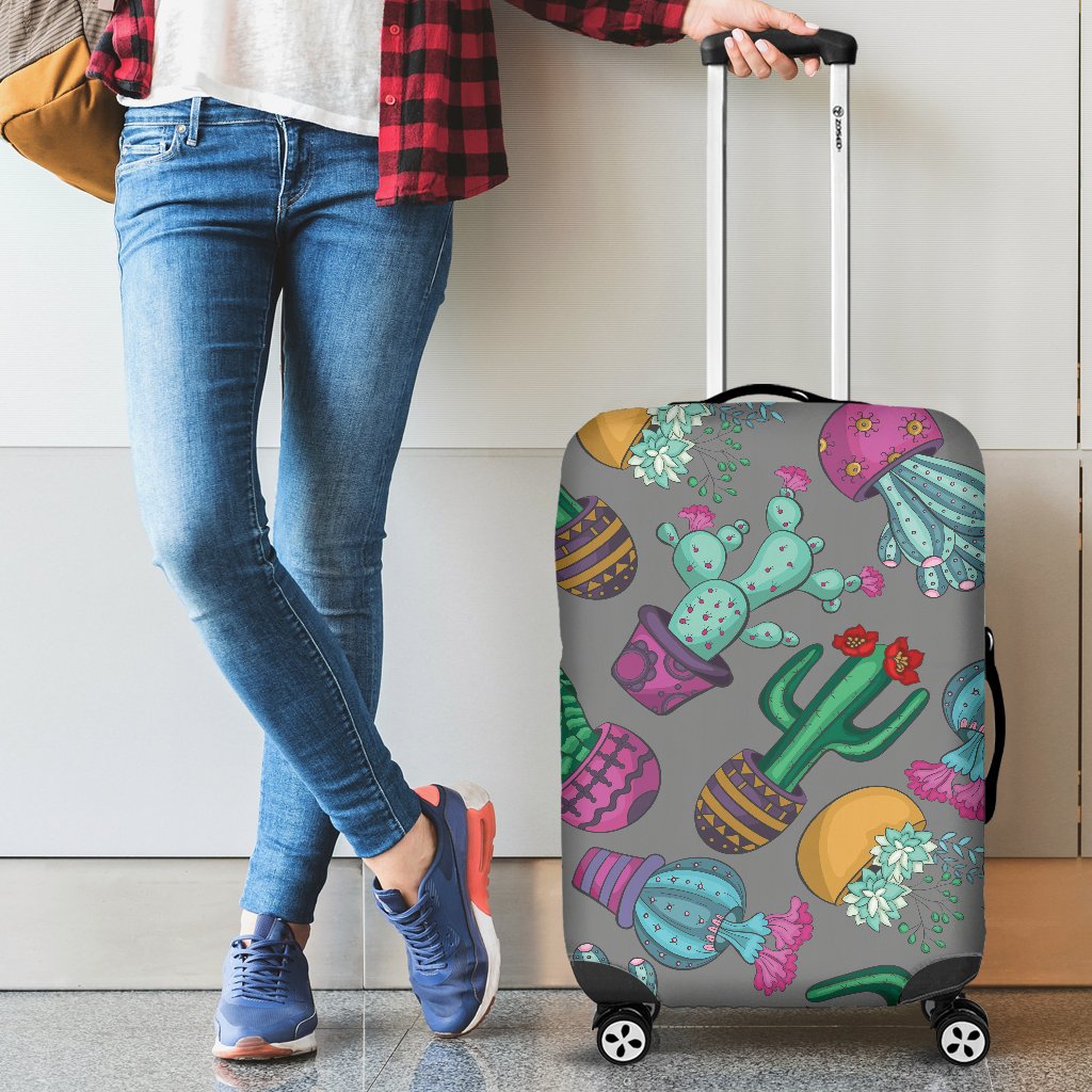 Cactus Colorful Print Pattern Luggage Cover Protector