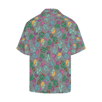 Cactus Colorful Print Pattern Men Aloha Hawaiian Shirt
