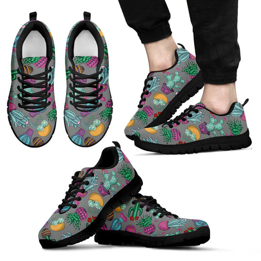 Cactus Colorful Print Pattern Men Sneakers Shoes