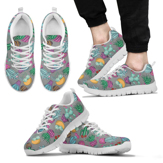 Cactus Colorful Print Pattern Men Sneakers Shoes