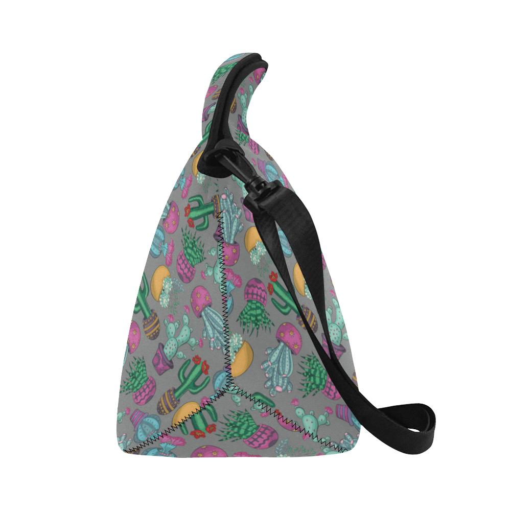 Cactus Colorful Print Pattern Neoprene Lunch Bag (Model 1669)(Large)-JTAMIGO.COM