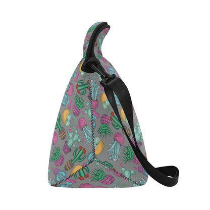 Cactus Colorful Print Pattern Neoprene Lunch Bag (Model 1669)(Large)-JTAMIGO.COM