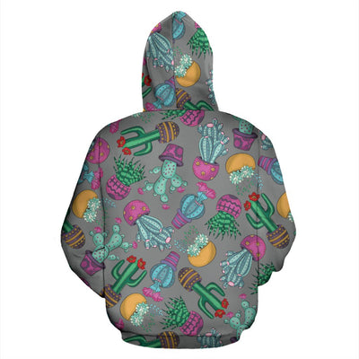 Cactus Colorful Print Pattern Pullover Hoodie