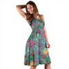 Cactus Colorful Print Pattern Sleeveless Dress