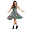 Cactus Colorful Print Pattern Sleeveless Dress