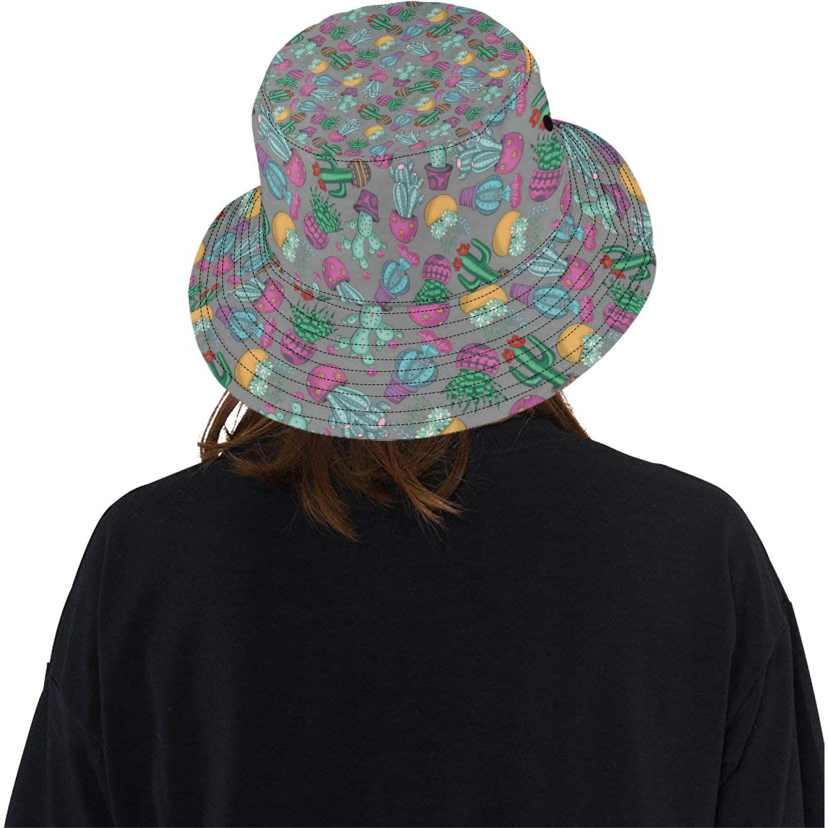Cactus Colorful Print Pattern Unisex Bucket Hat