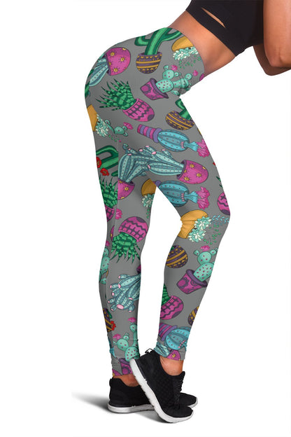 Cactus Colorful Print Pattern Women Leggings