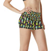 Cactus Neon Style Print Pattern High Waisted Spandex Shorts-JTAMIGO.COM